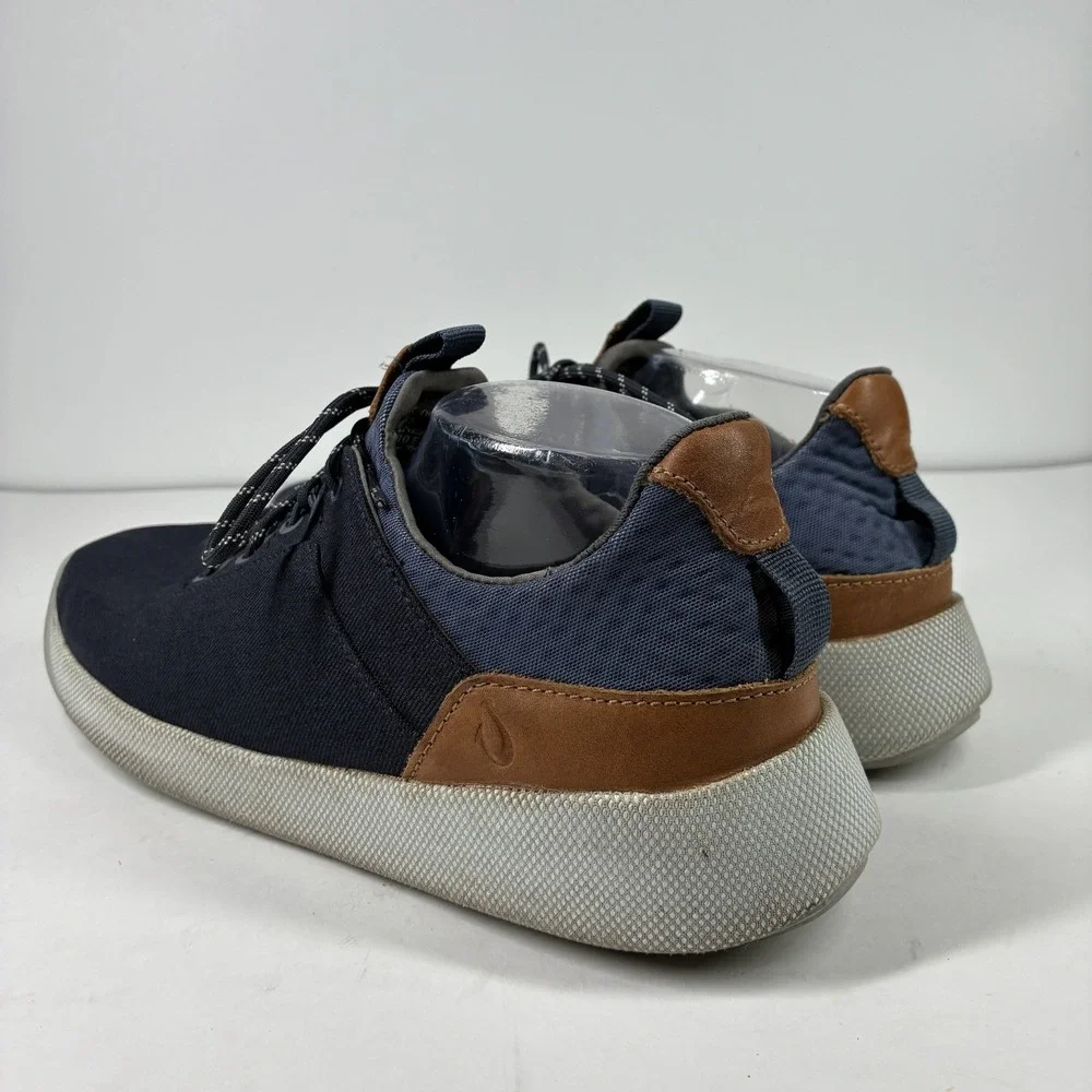 OluKai Nanea Li Men's US 10 Navy Blue Canvas Lace-Up Casual Sneakers 10485-TFVI